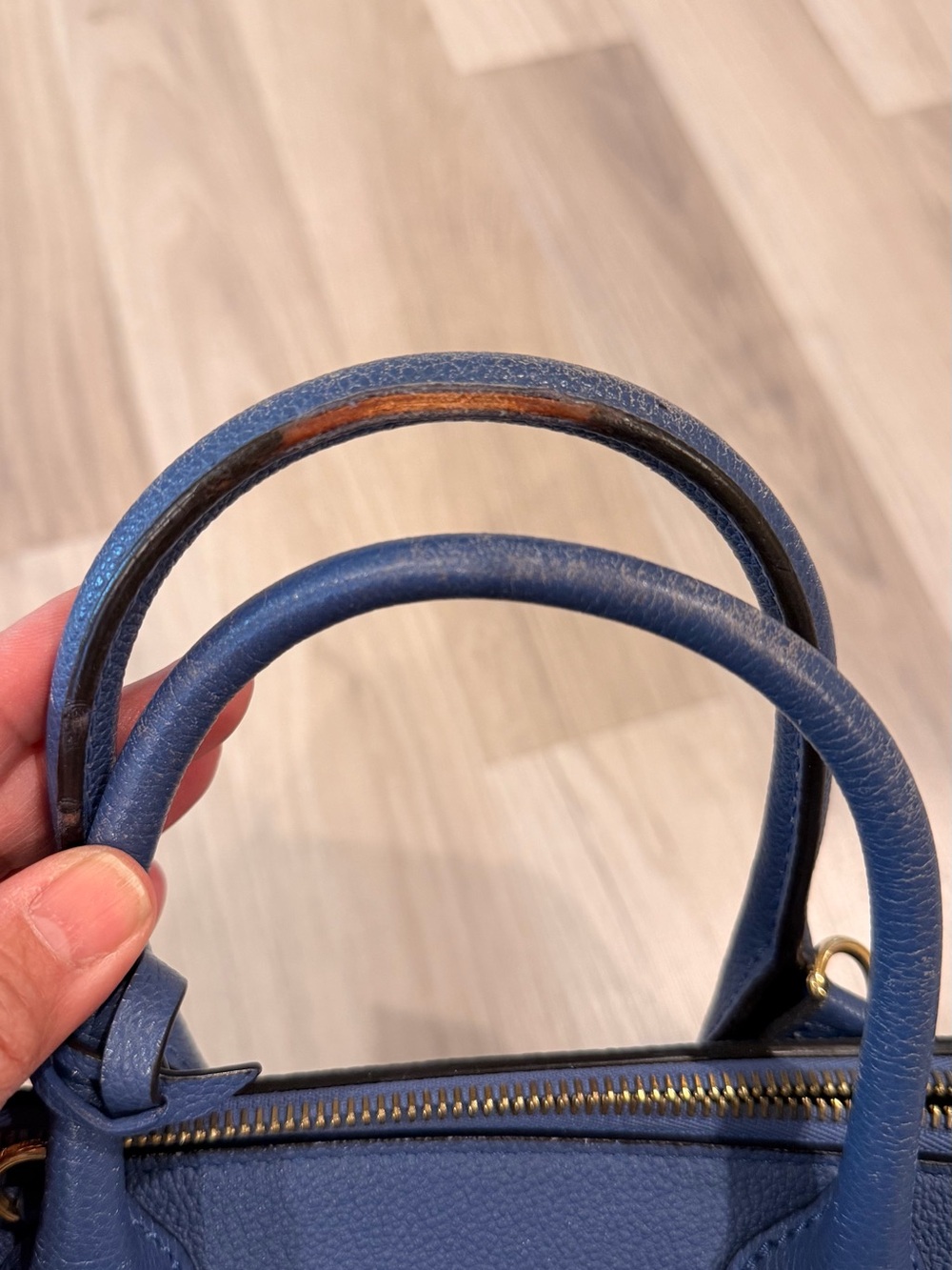 Louis Vuitton Pont Neuf Handbag Monogram Empreinte Leather MM satche Blue - Picture 9 of 13